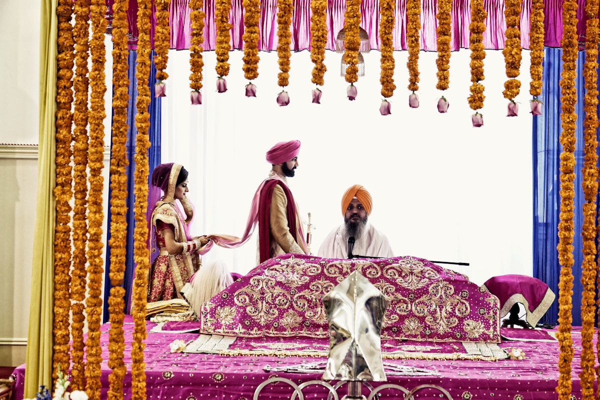 Decorated mandap with flowers